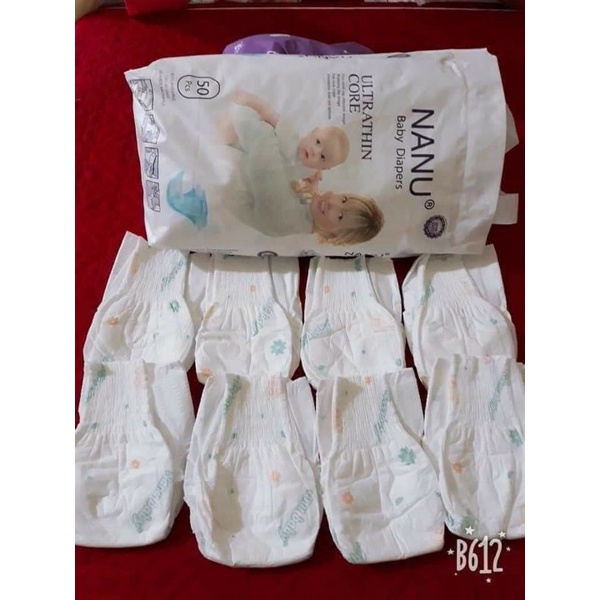 Bỉm dán , tã dán Nanu 2 bịch 100 miếng size S100/M100