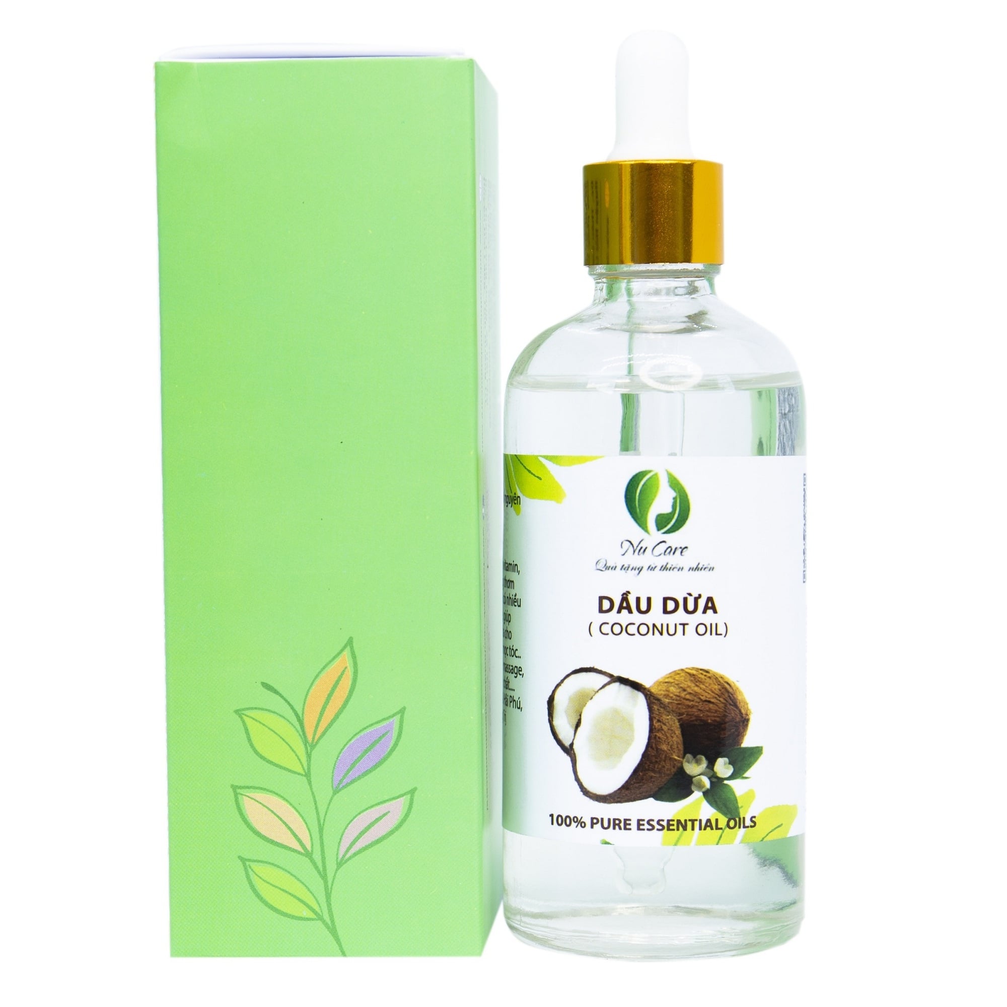 Dầu Dừa Ép Lạnh 50ml (nhà làm)