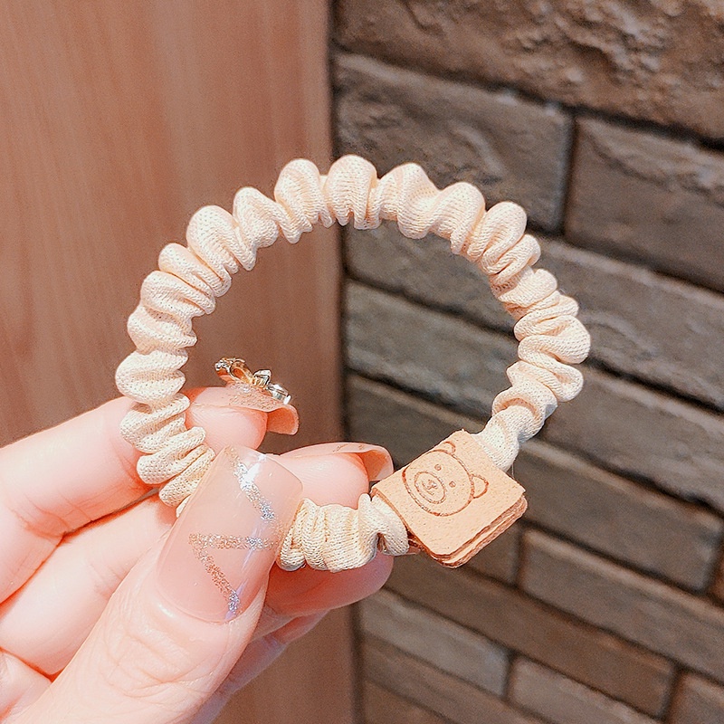 Cột tóc vải chun trơn-gấu co giãn chắc chắn không đau Tatitava