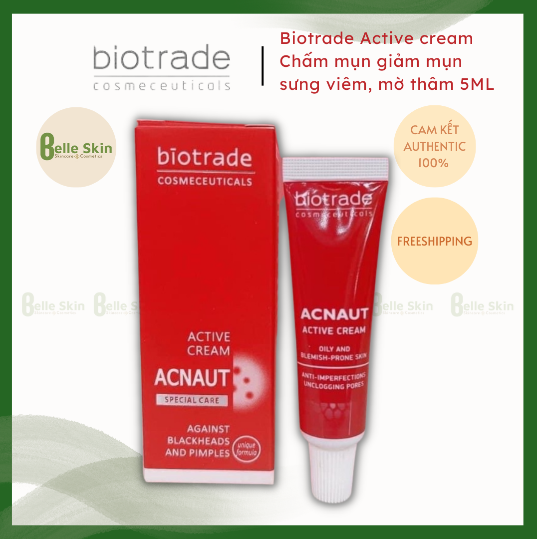 Chính Hãng Công Ty Kem chấm giảm mụn Biotrade Acnaut Active Cream Mini