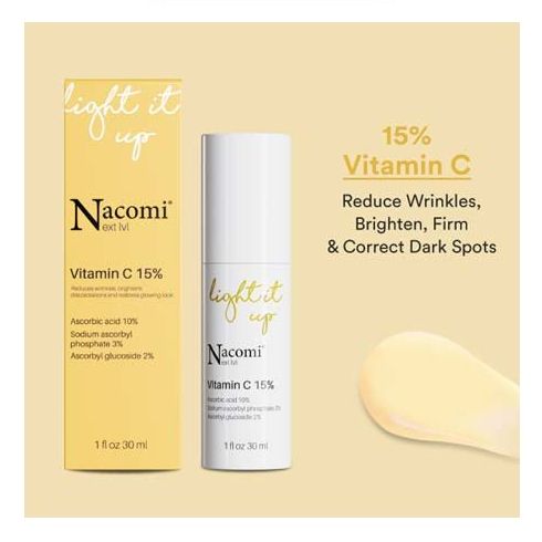 Serum mờ thâm chống oxy hóa NACOMI - Vitamin C 15% 30ML