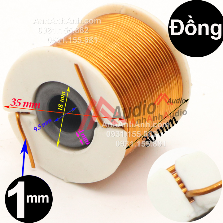 Cuộn cảm 1.20 henry dây đồng 1mm  giá 01 cái