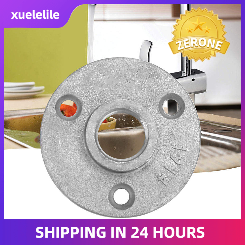 10pcs Alloy/ Cast Iron 3 Holes 65mm DN15 Flange Pipe Base Thread Floor Flange