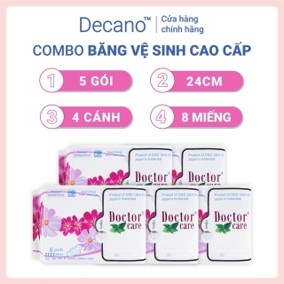 Combo 5 gói băng vệ sinh thảo dược Doctor Care ban ngày 24cm Decano Store thumbnail