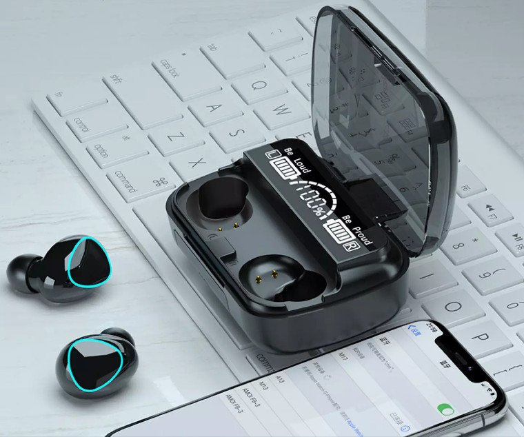 Tai nghe bluetooth 5.1 không dây pin trâu M10 pro điều khiển cảm ứng chống ồn nghe nhạc thể thao tái tạo âm thanh 360 có mic