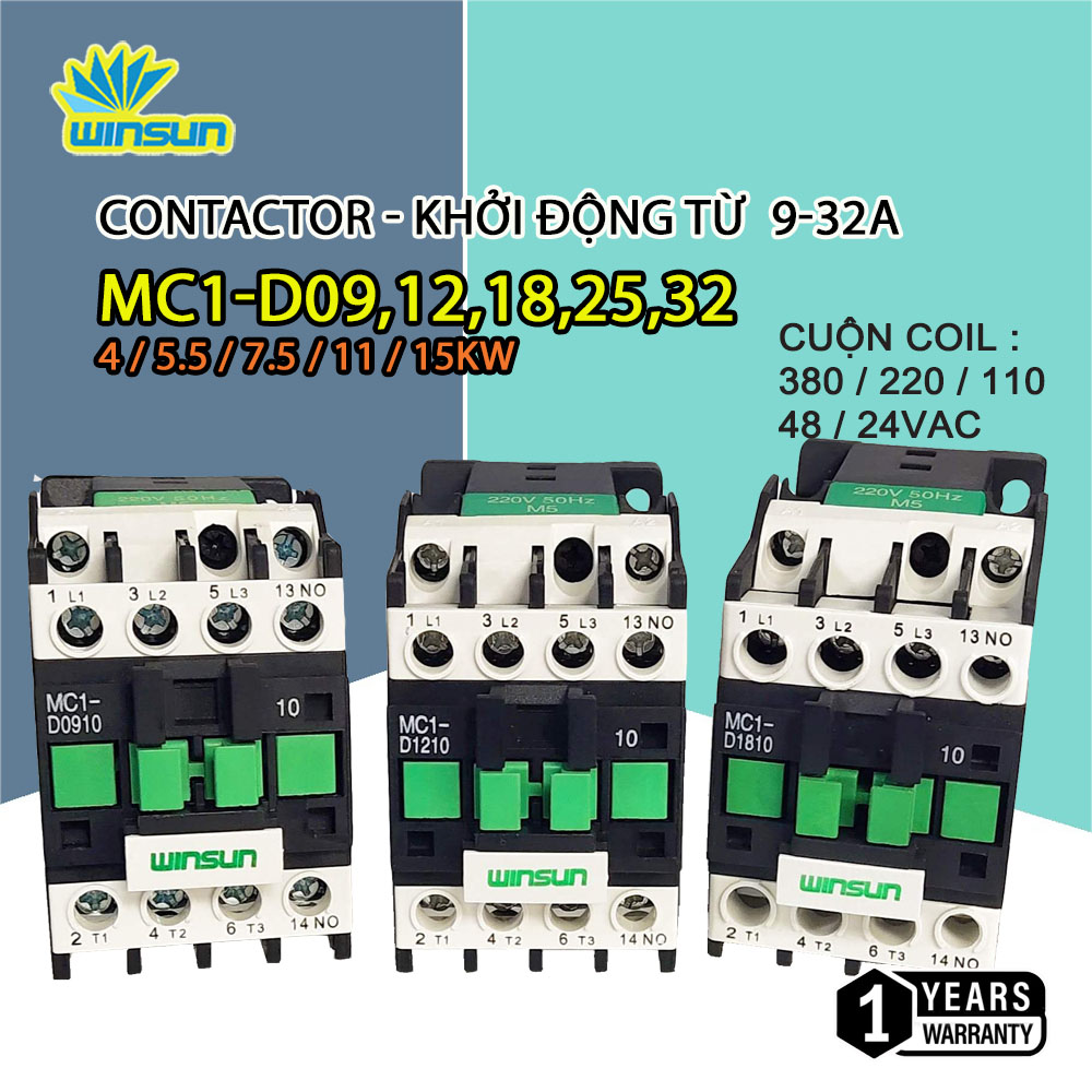 Contactor - Khởi Động Từ 9/12/18/25/32A (winsun)