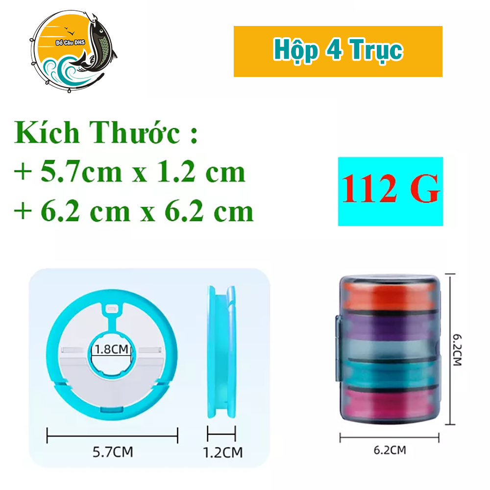 Hộp Đựng Trục Câu Đài Silicone Cao Cấp Chuyên dụng câu đơn câu đài day truc cau dai theo cuon truc theo cau ca day cau ca - Đồ Câu DHS