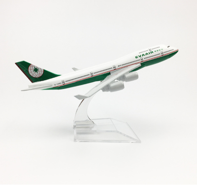 Mô hình máy bay tĩnh B747 Eva Air 16cm + đế trưng bày