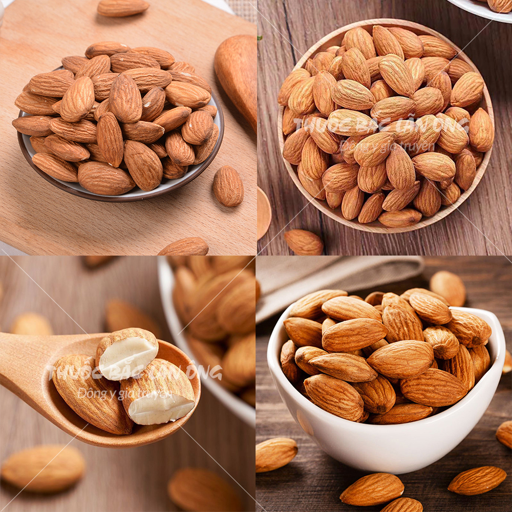 Hạt hạnh nhân 500g, hạt dưỡng dưỡng, nguyên liệu nấu sữa hạt, granola ăn kiêng, tốt cho tim mạch
