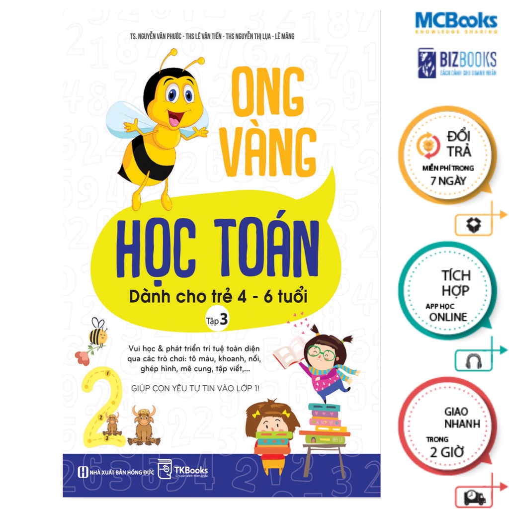 Sách - Ong Vàng Học Toán Dành Cho Trẻ 4 – 6 Tuổi (Tập 3) - McBooks