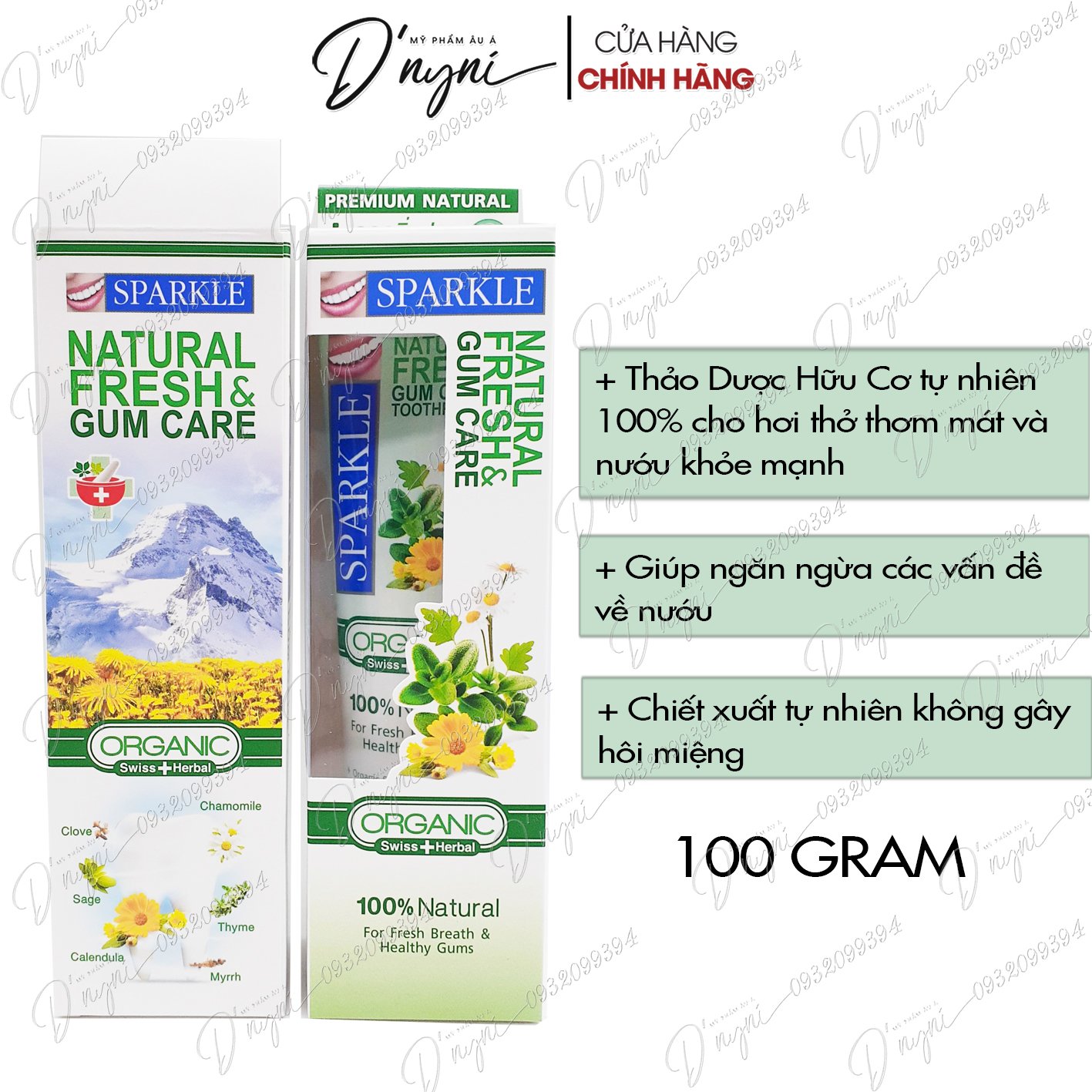 KEM ĐÁNH RĂNG SPARKLE 100G THÁI LAN SIÊU TRẮNG RĂNG