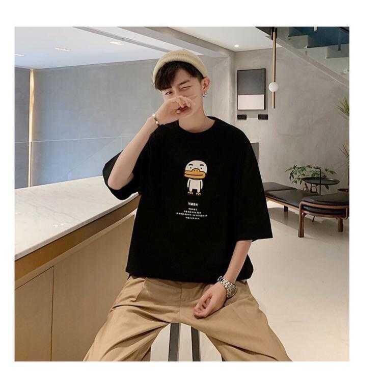 [HCM]Áo Thun Nam Form Rộng Hàn Quốc In VỊT Phong Cách Độc Lạ Thiết Kế Thời Trang Kiểu Dáng Năng Động Trẻ Trung MS569