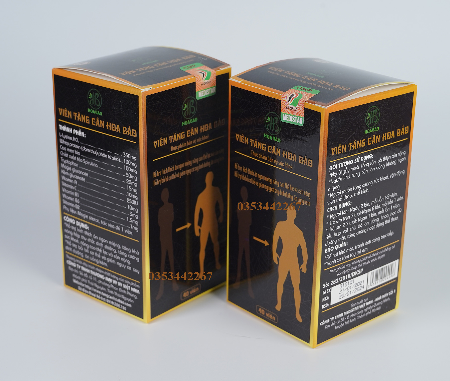 [HCM][combo 2 hộp] Viên tăng cân Hoa Bảo