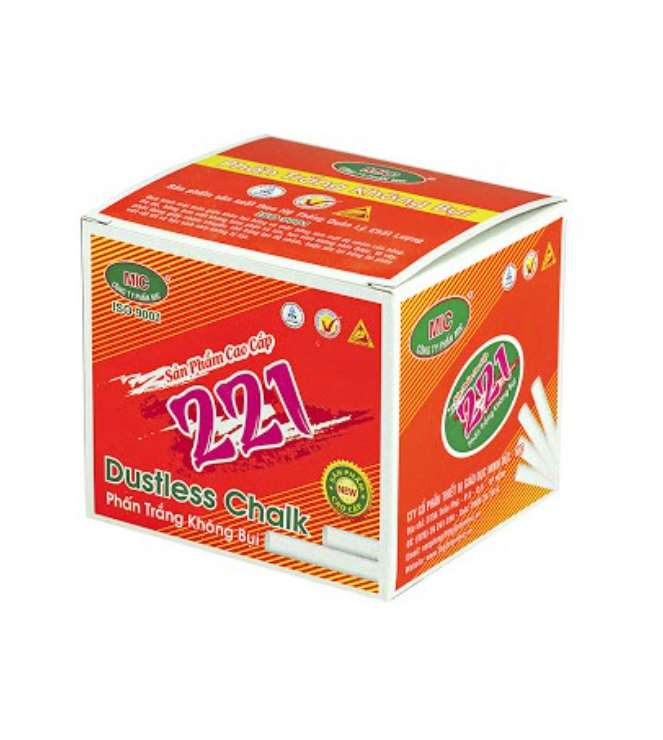 PHẤN KHÔNG BỤI MIC TRẮNG 100 VIÊN HỘP