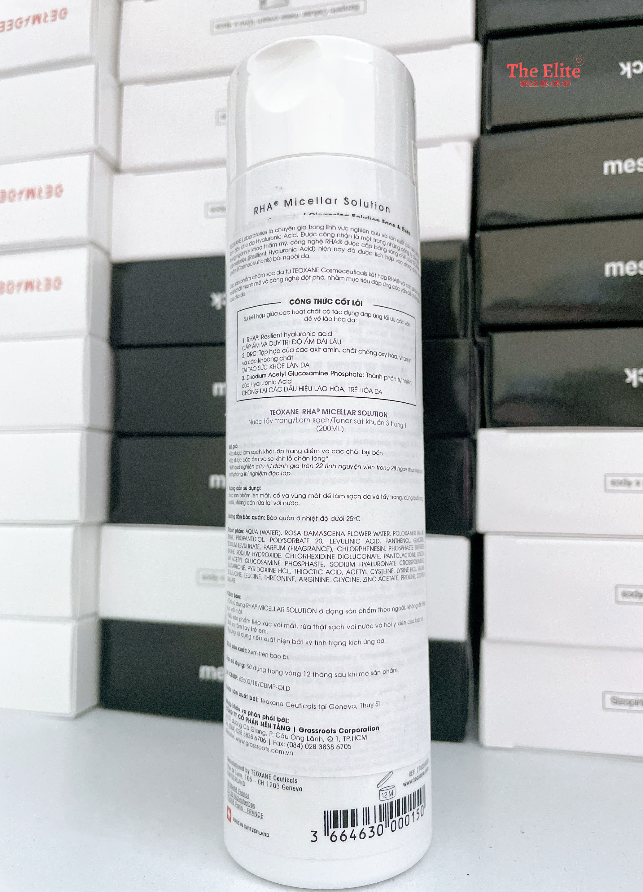 Dung dịch 3 trong 1 Teoxane  RHA Micellar SolutionTẩy trang - Làm sạch - Toner