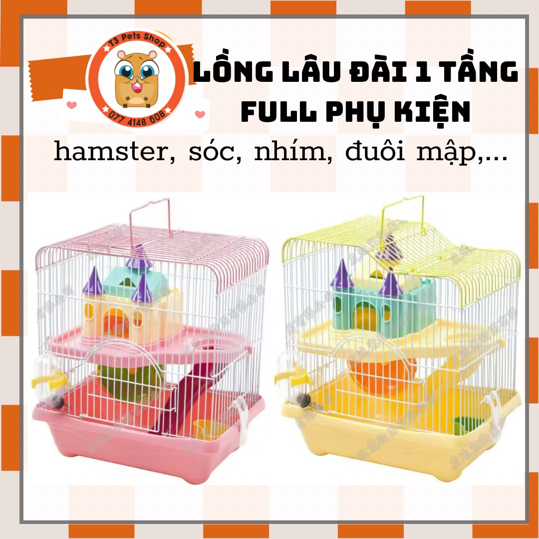 tổng hợp các mẫu lồng sắt nuôi hamster (mini, hoàng tử, eskimo, ngăn đôi,homestay,...) - T3 PETS SHOP