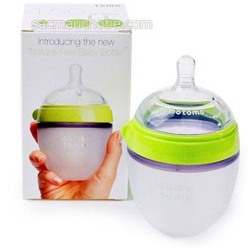 Combo 02 Bình sữa comotomo siêu mềm 150ml màu Xanh