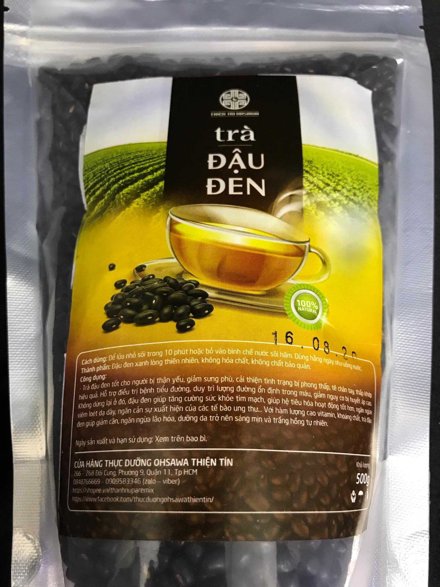 Trà Đậu Đen Xanh Lòng 500Garm