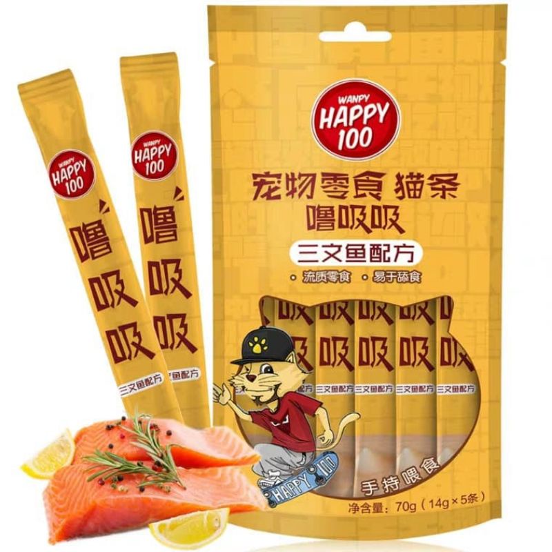 Súp thưởng cho mèo Happy 100 gói 5 thanh