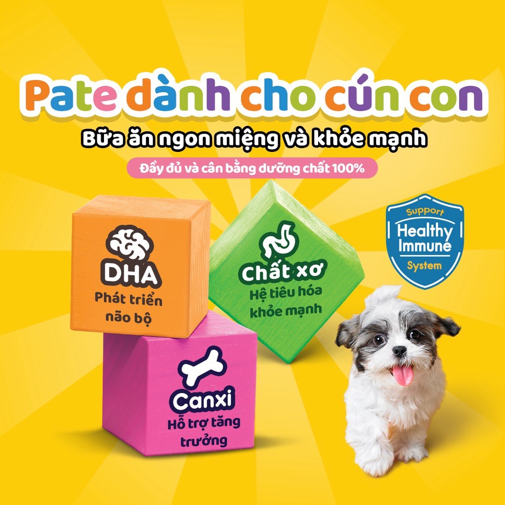 Thức ăn Pate cho chó con PEDIGREE dạng sốt vị bò, trứng và rau 80g