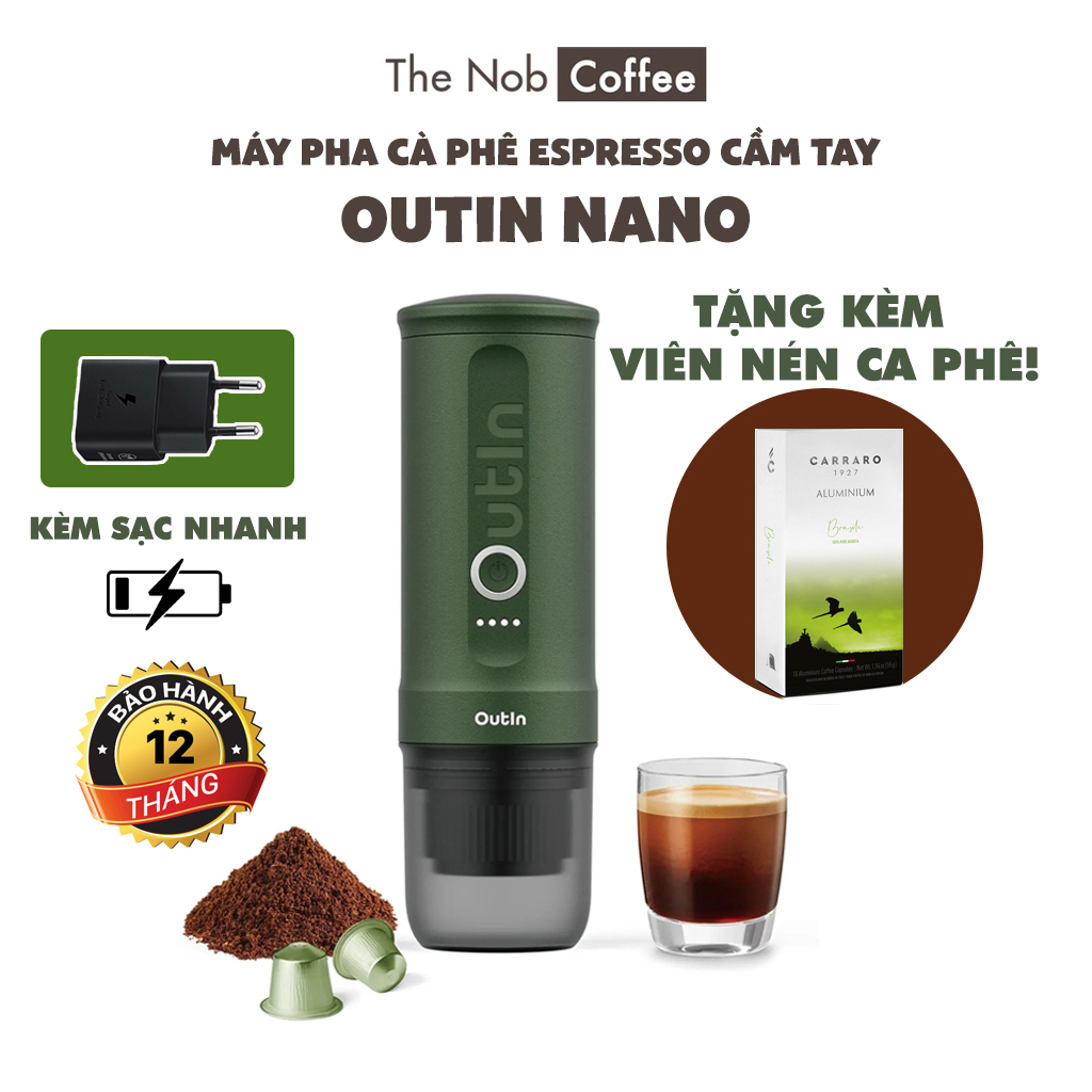 (BH 12 tháng) Máy pha cà phê Espresso cầm tay Outin Nano