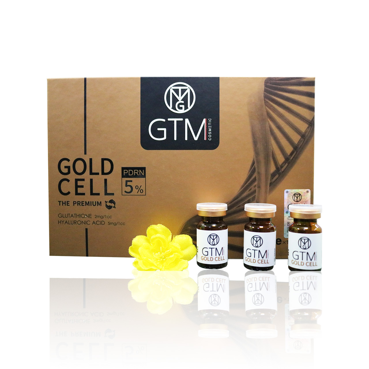 [HCM](Lẻ 1)  DNA GTM GOLD CELL Hàn Quốc cá hồi 5% căng bóng trắng sáng trẻ hóa da 3.3ml