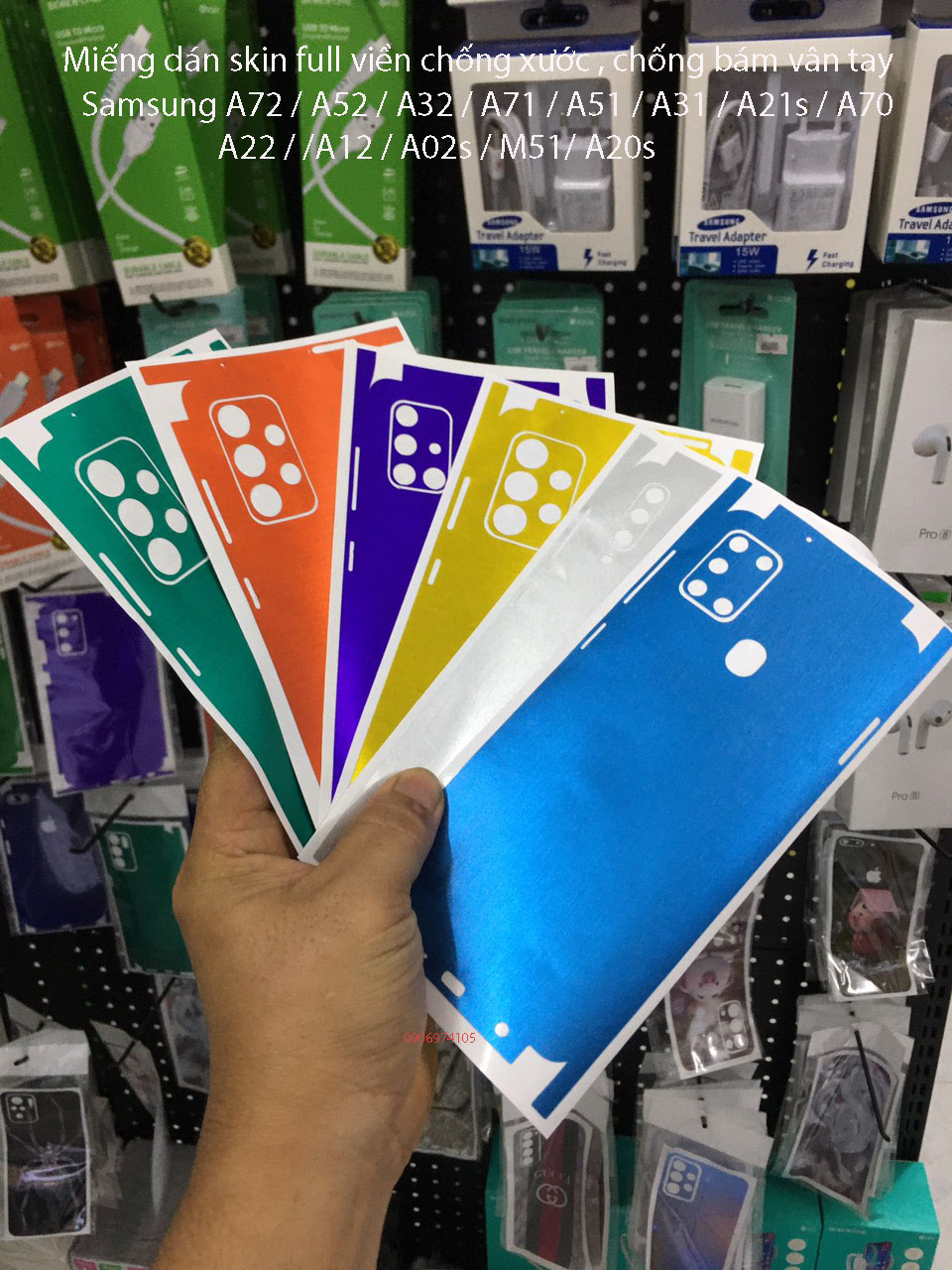 Miếng Dán Skin full viền Samsung A72 / A52 / A32 / A71 / A51 / A31 / A21s / A70 / A22 / A12 / A02s / M51 / A20s ....