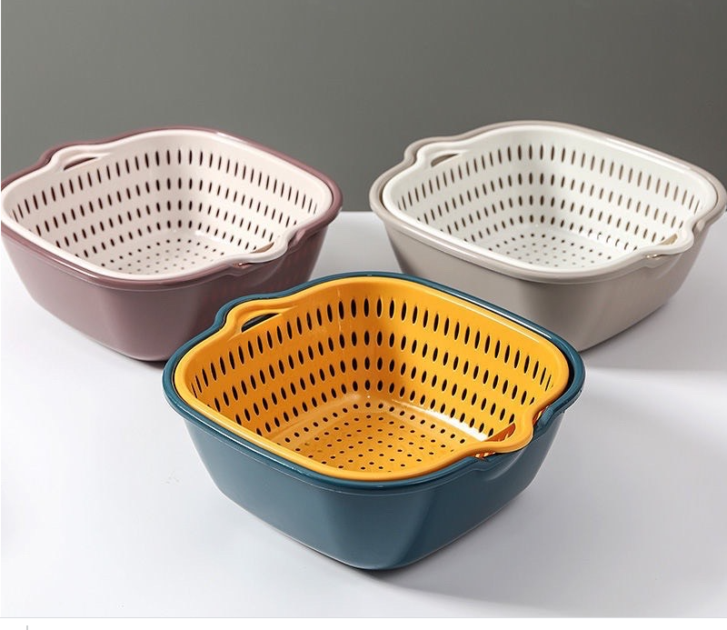 [HCM]GIÁ RẺ] - SÉT 6 CÁI RỔ THU GỌN THIẾT KẾ 2 LỚP THOÁT NƯỚC CAO CẤP - BỘ THAU RỔ NHÀ BẾP TIỆN LỢI NHIỀU KÍCH THƯỚC - THAU KÈM RỔ RỬA RAU ĐỰNG THỰC PHẨM ĐỦ SIZE