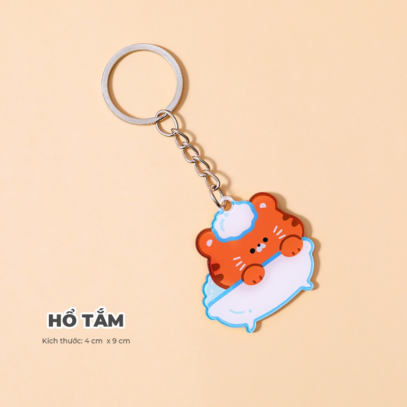 Móc khóa hổ con hoạt hình đáng yêu