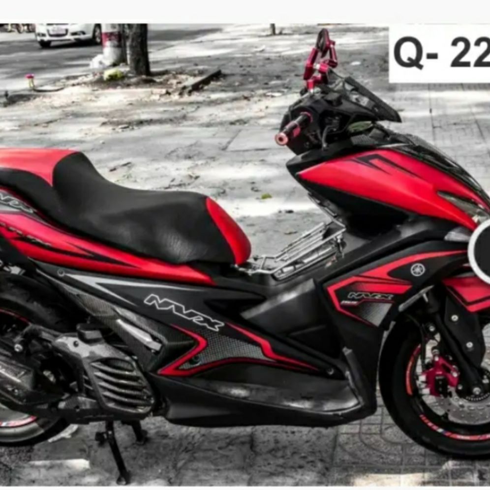 [HCM]Tem rời dán xe NVX đỏ đen cao cấp .