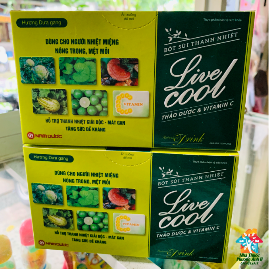 [HCM]Bột sủi thanh nhiệt Live Cool