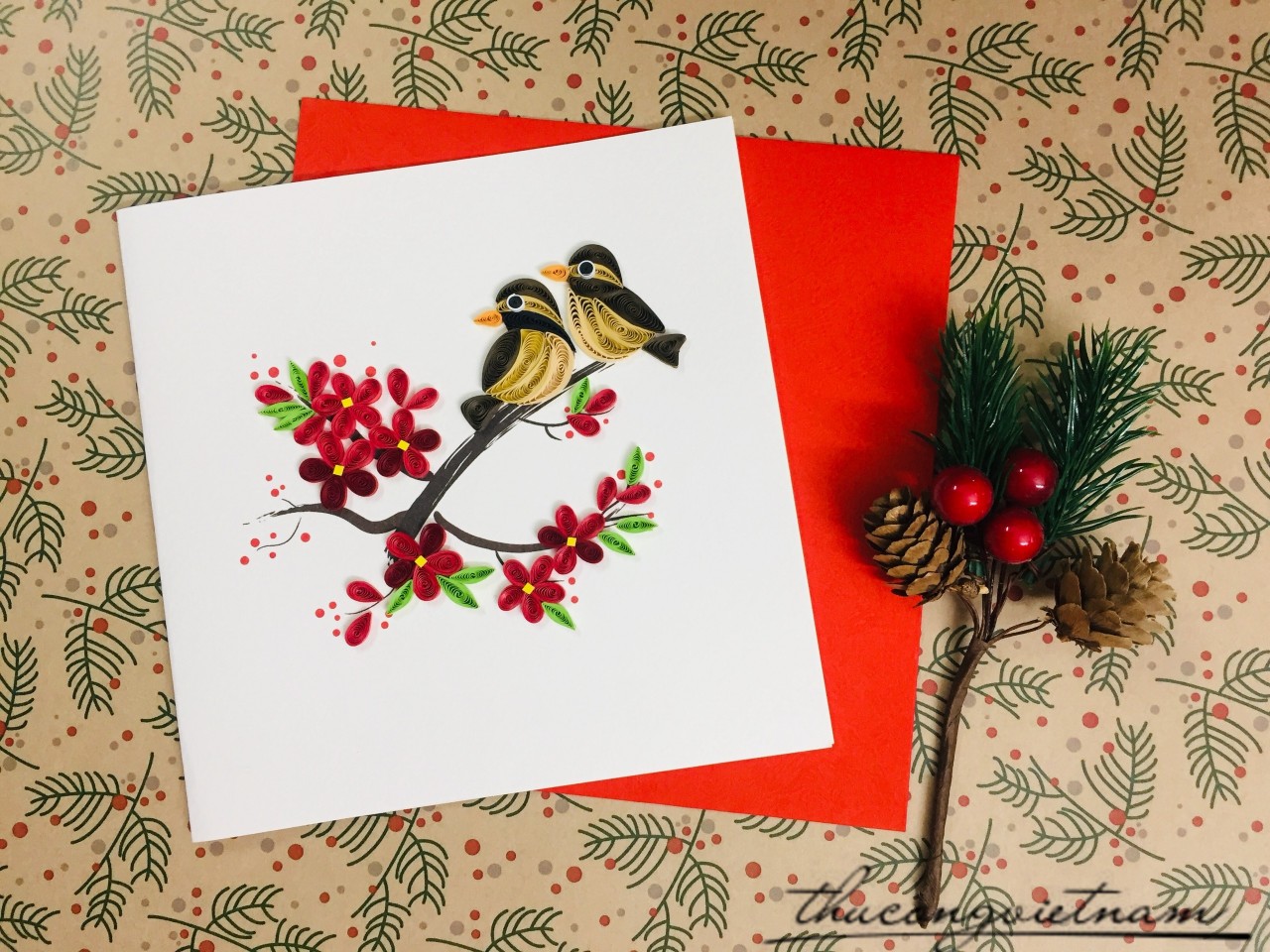 Thiệp quilling Tết