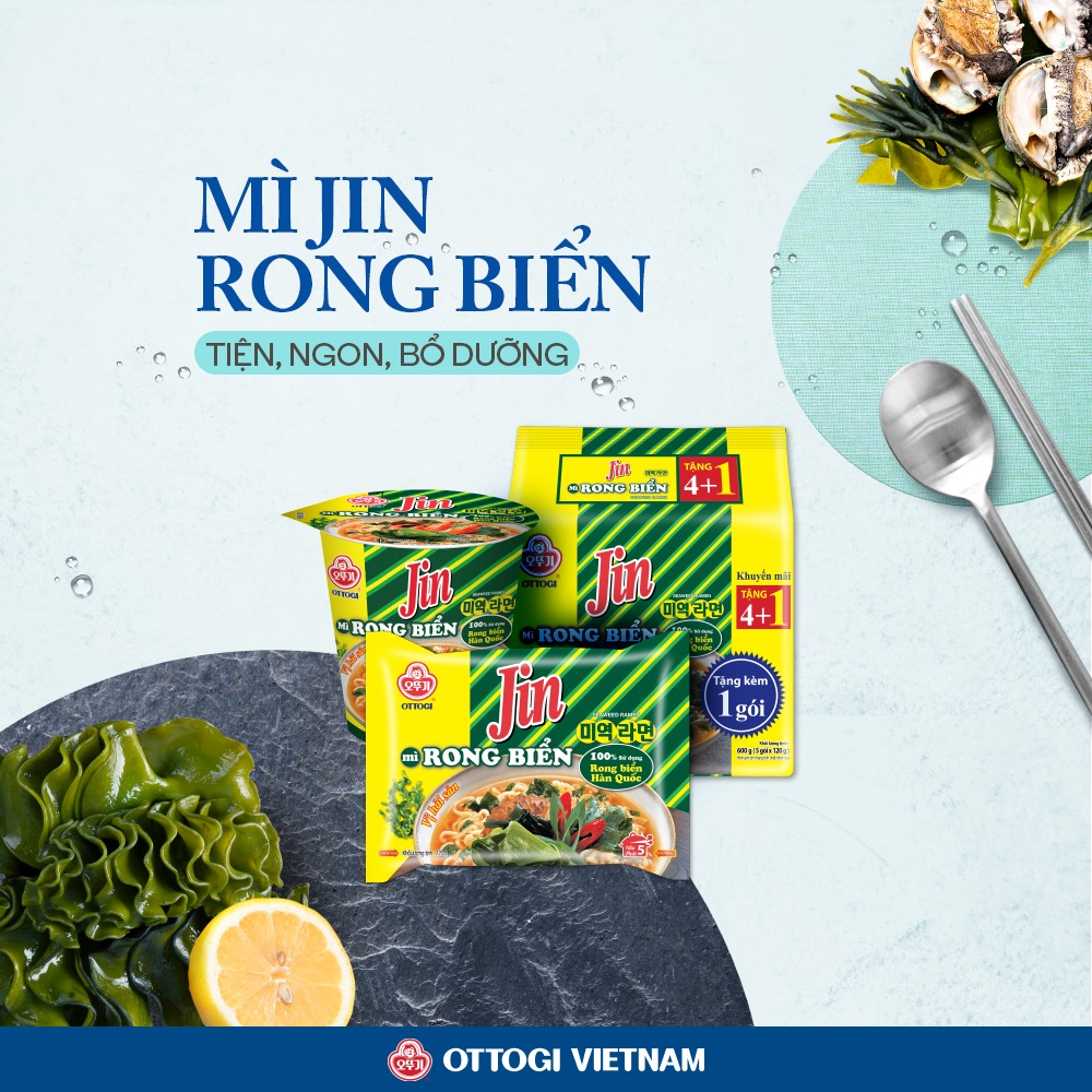 Combo 3 gói MÌ RONG BIỂN Ottogi 120g