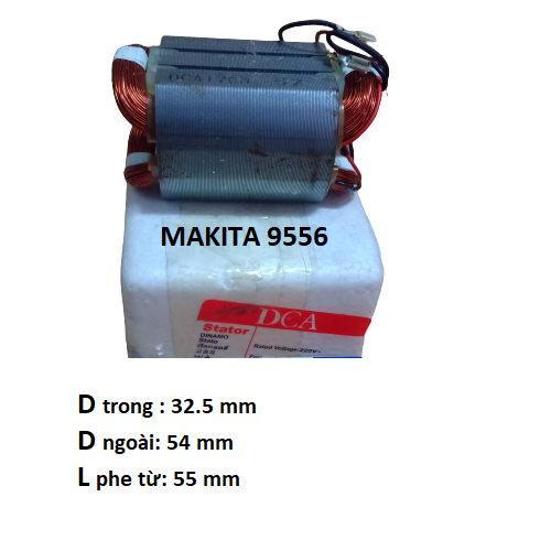 Stator, cuộn điện lắp máy mài 9556NB - Sa mài 9556 DCA