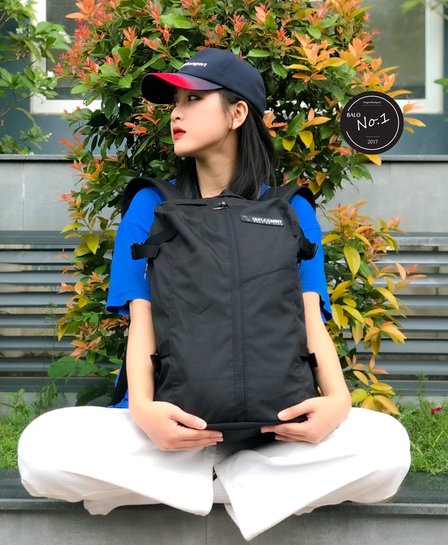 [HCM][FLASH SALE] [Tặng Kèm Vớ] Balo Thời Trang Cao Cấp Simple Carry Mattan 3 Black