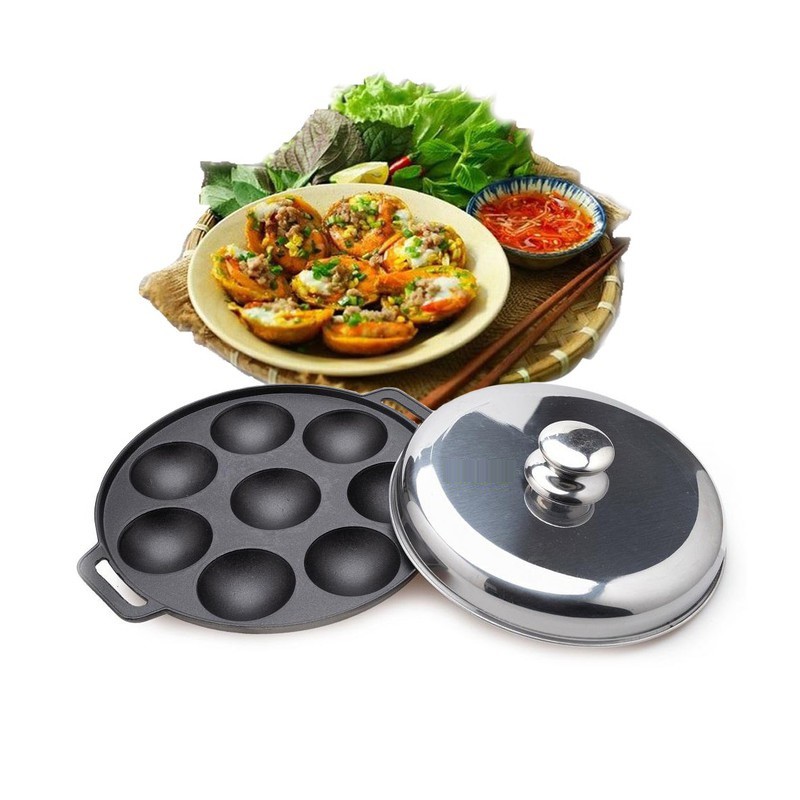 chảo đổ bánh khọt 8 lỗ