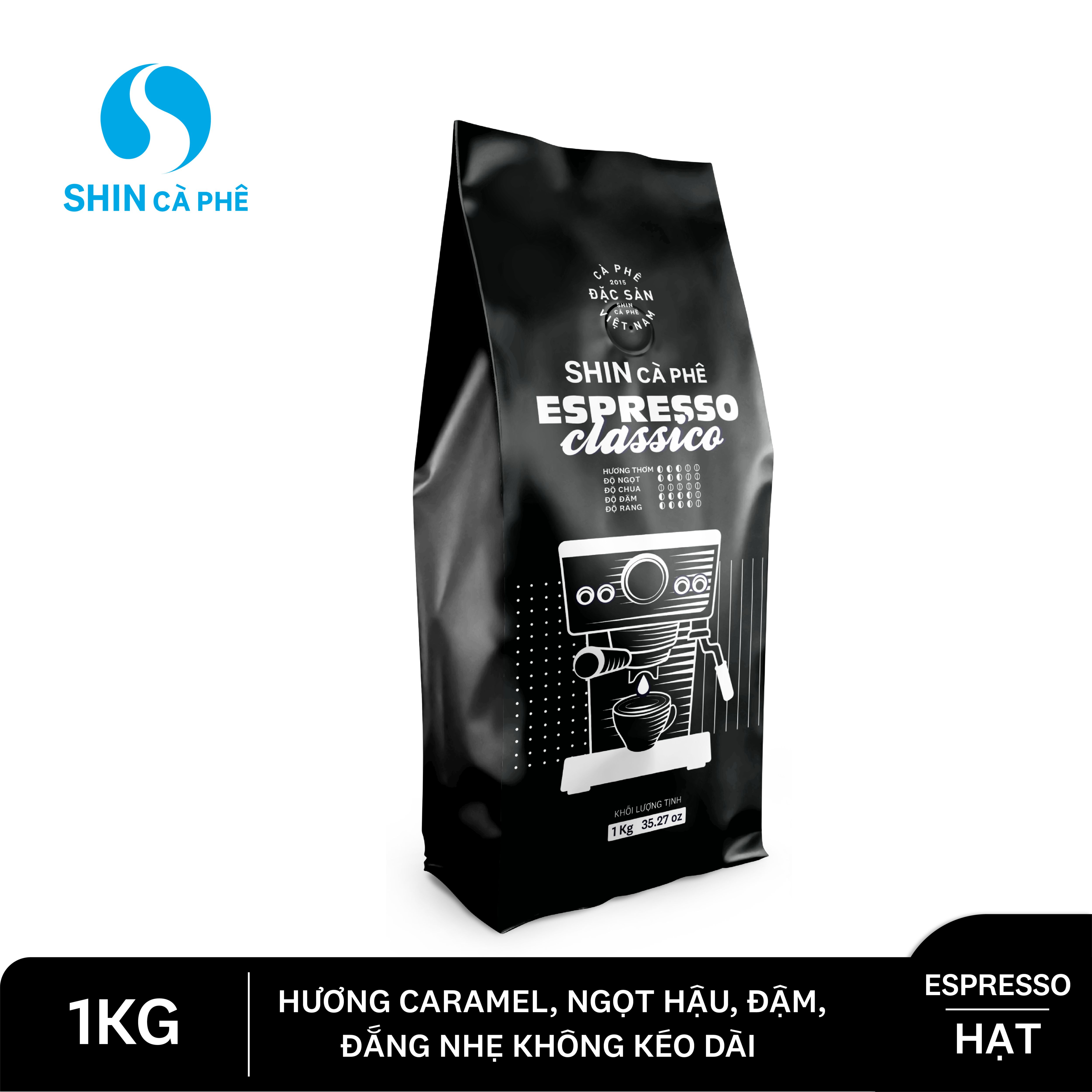 Espresso Classico Coffee - Shin Coffee - Machine-Brewed Coffee - 1kg Pack