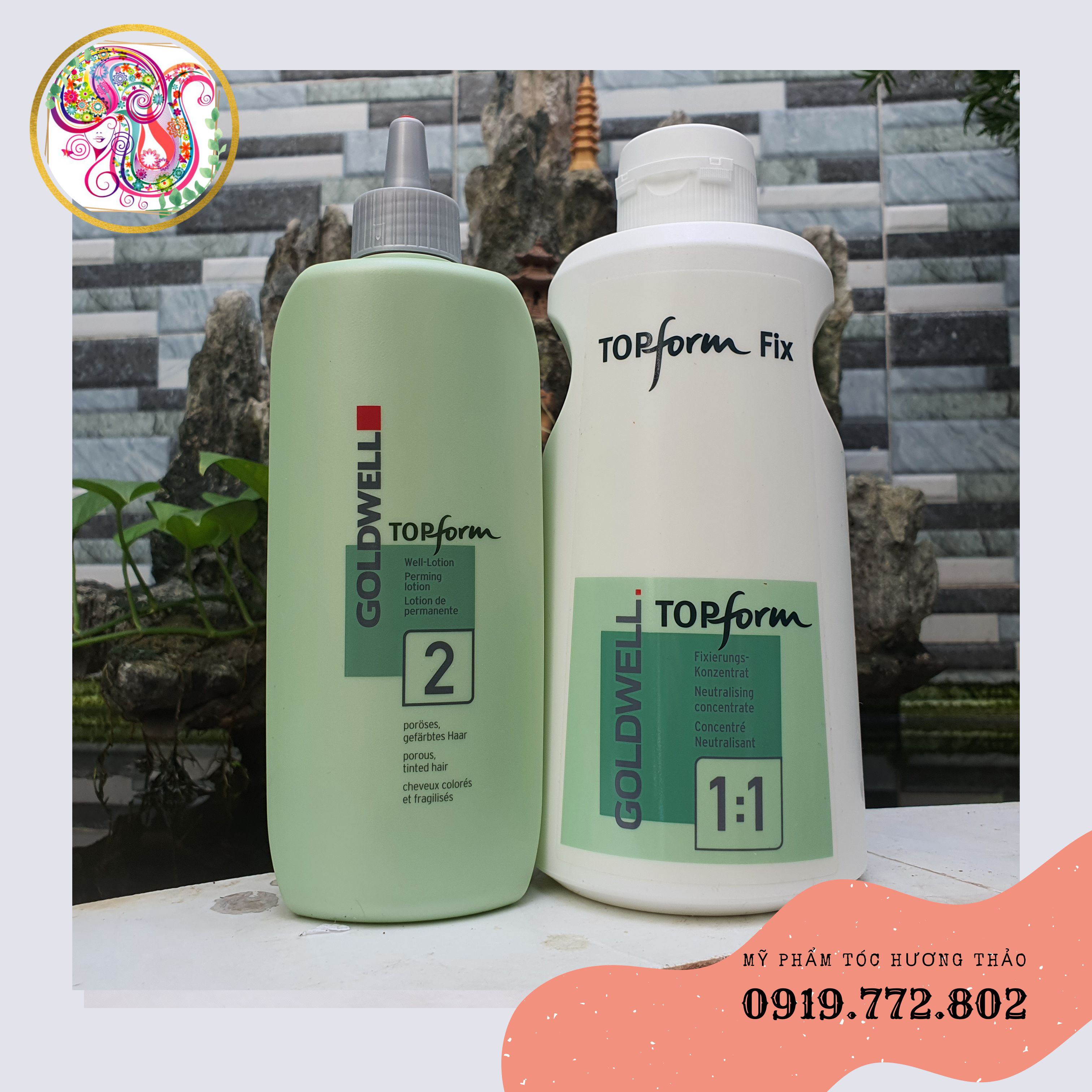 (CÓ BÁN LẺ) Cặp uốn lạnh GOLDWELL TOPFORM 500ml+ 1000ml