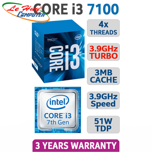 CPU Intel Core i3-7100 3.9 GHz Chip i3 7100 sk 1151