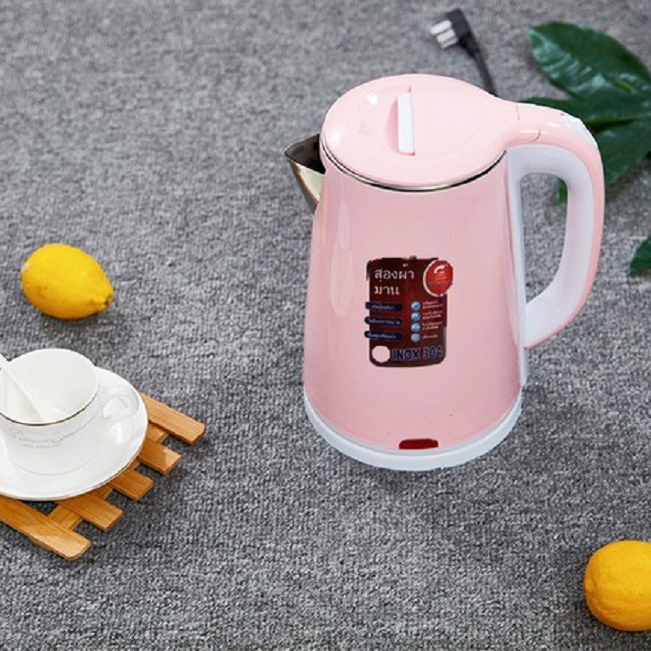 Bảo Hành 6 tháng - Ấm đun nước siêu tốc Thái Lan JIPLAI - Ấm đun nước siêu tốc lõi inox 304 - Ấm điện siêu tốc công suất lớn cách nhiệt an toàn