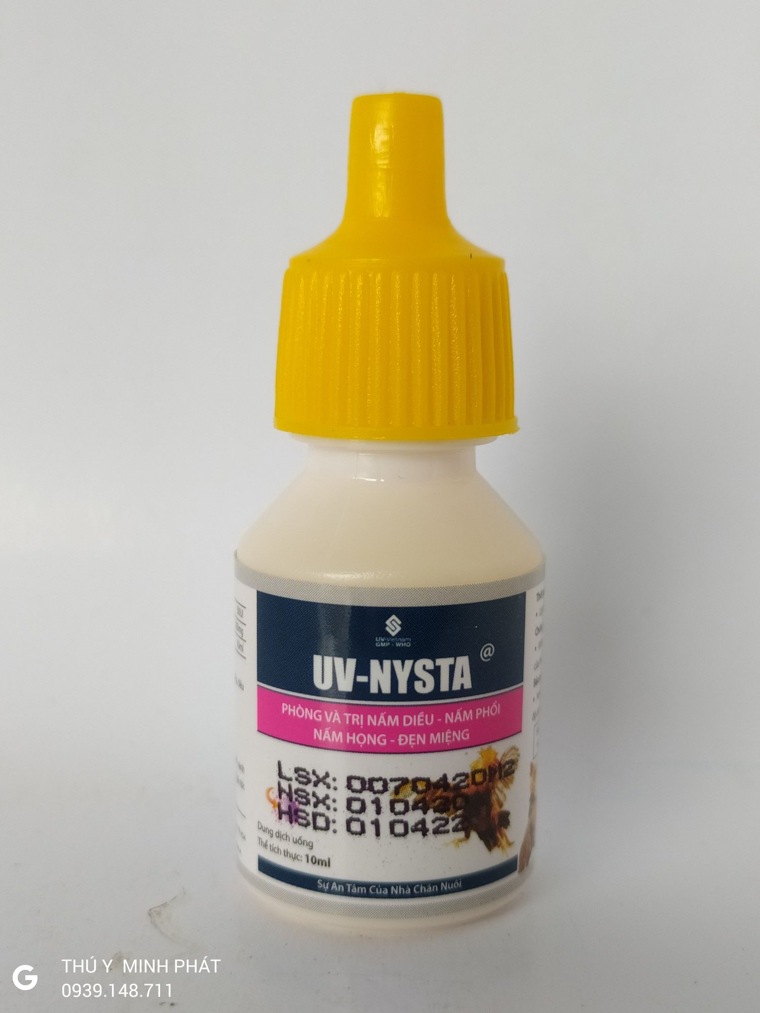 2 CHAI UV NYSTA CHAI 10ML NẤM PHỔI, NẤM DIỀU, NẤM HỌNG, ĐẸN MIỆNG