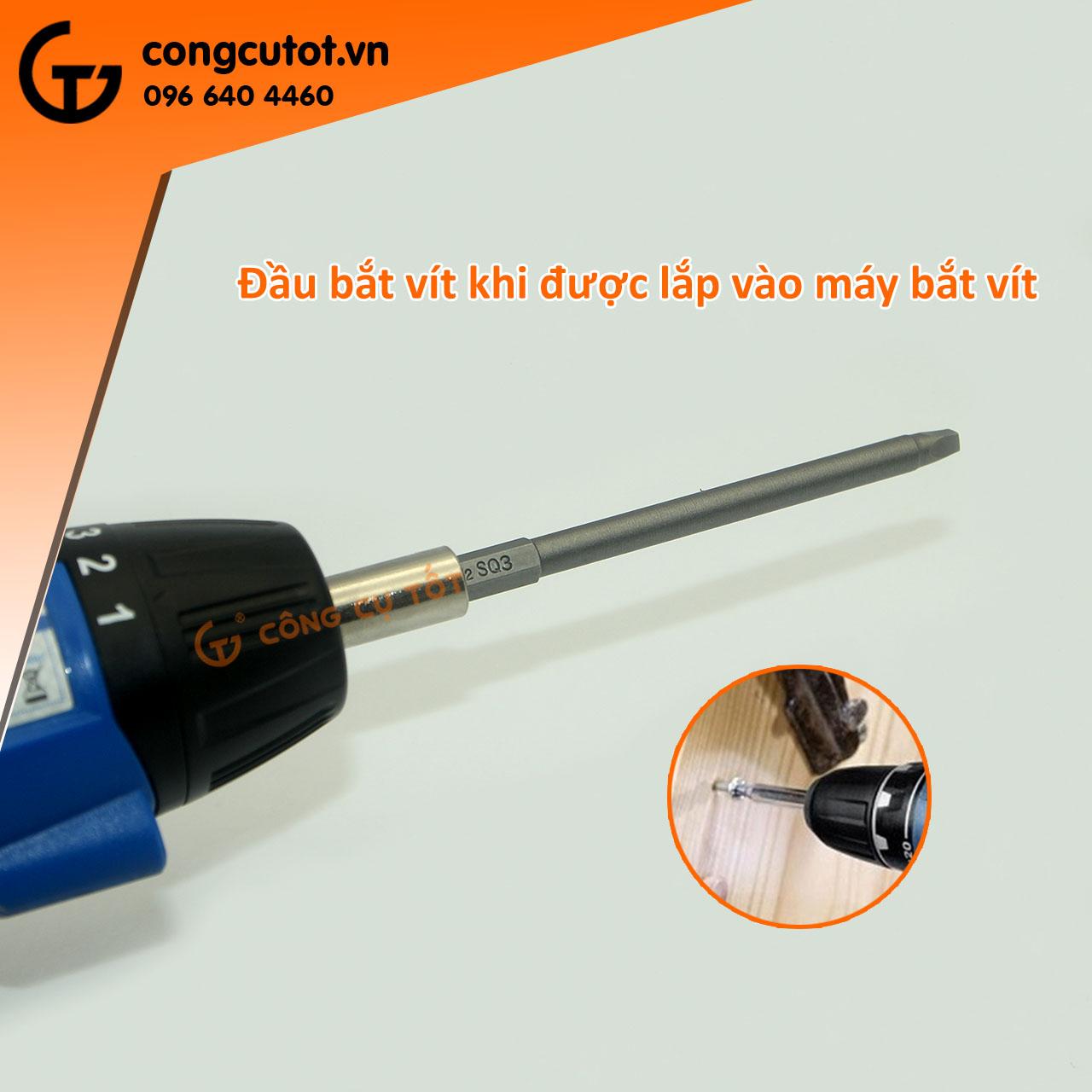 Đầu bắt vít hình vuông chuôi lục