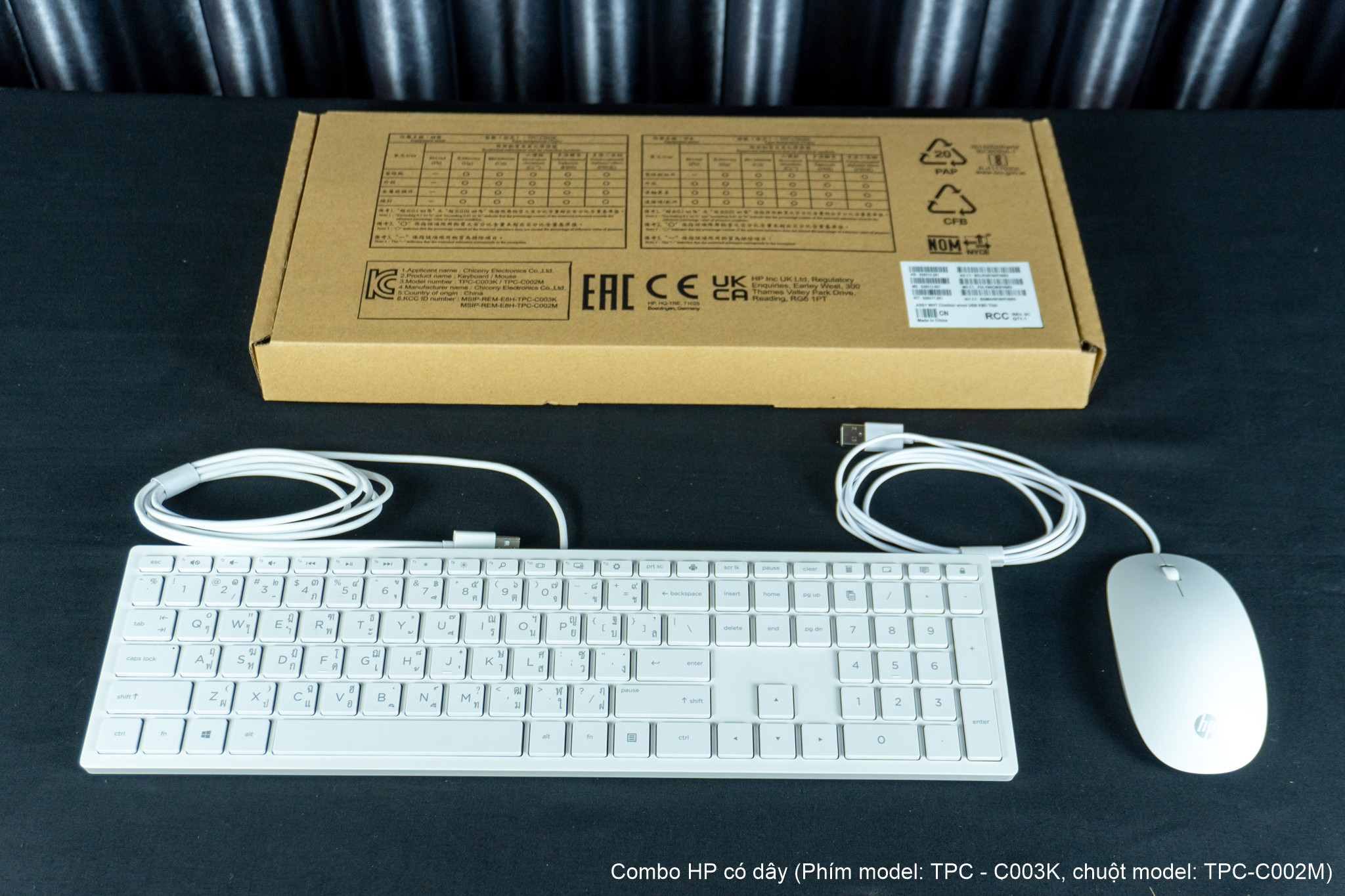 Combo Phím Chuột Máy Tính HP (Phím TPC-C003K / Chuột TPC-C002M) - New 100%, BH 12T