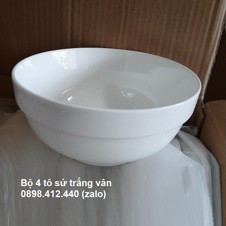 [HCM]bộ tô sứ trắng ăn cơm - tô sứ trắng