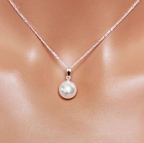 Beautiful women necklace pearl necklace lovely women necklace crystal necklace high grade diamond necklace 24k gold necklace wedding jewelry fashion white gold plated Italian silver necklace jewelry Gado dcv037