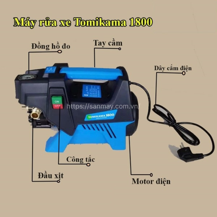 Máy Rửa Xe 1800W Tomikama 1800