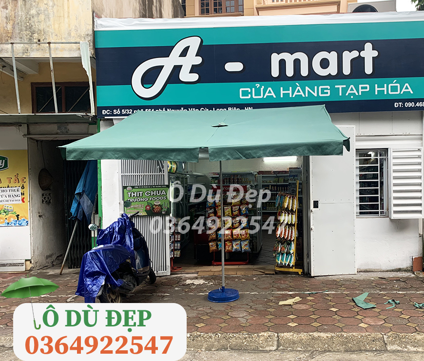 Ô dù che mưa che nắng- Ô mái chéo cao cấp(Chưa bao gồm chân đế)