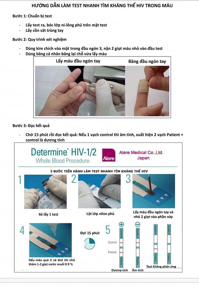 [HCM]Dụng cụ tự xét nghiệm HIV combo ag/ab
