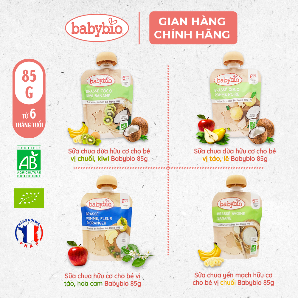 Babybio 85g organic coconut yogurt (from 6 months old)