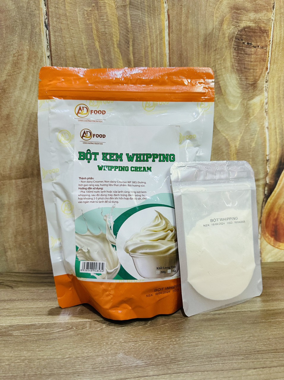 200gr bột whipping thơm ngon chia từ túi 500gr